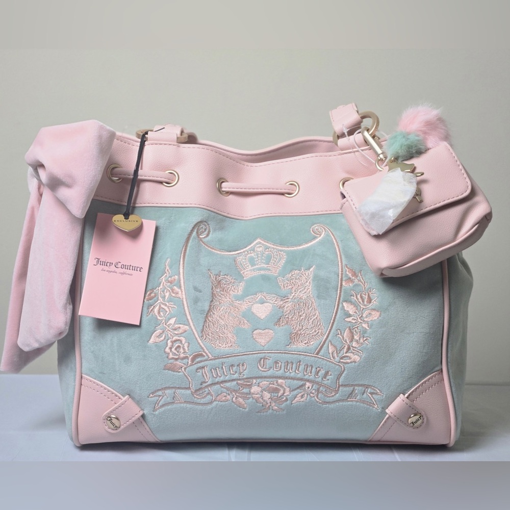 Juicy Couture Frosty Green New Love Chapter Tote NWT